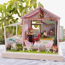 Новое поступление Diy деревянный кукольный дом модель строительные наборы ручной работы 3D миниатюрный игрушечный домик для кукол игрушка Gits casa de boneca