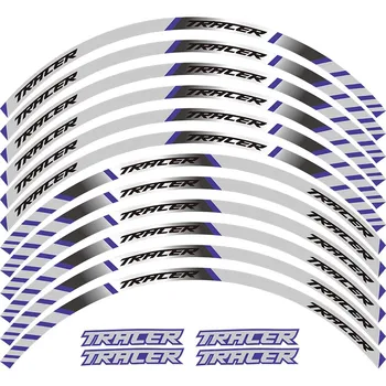 

For YAMAHA TRACER Wheel Sticker 17" Reflective Decals Rim Tape Stripes Bike-Gray