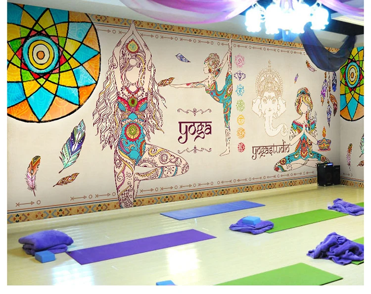 Пользовательские 3D фото обои 3D Ретро стиль индийский Будда обои для йоги комната здоровья музейный зал Салон красоты Обои фреска