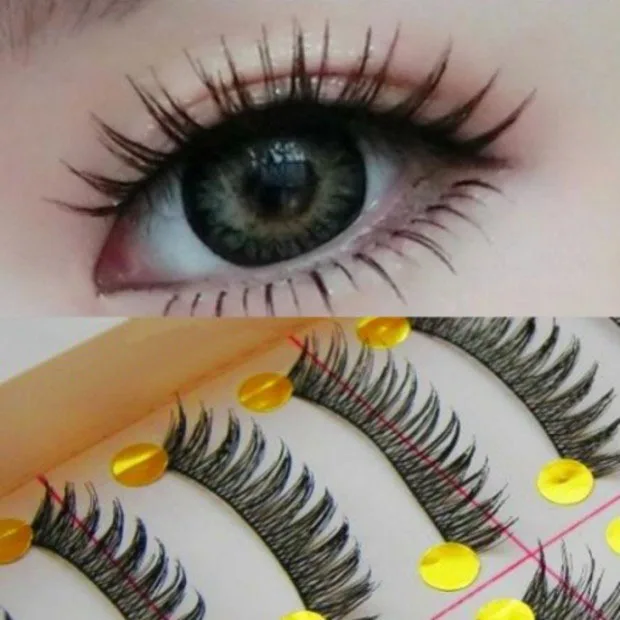 10 pairs/pack Sexy slim stylidh Sleeping Beauty thick long false fake