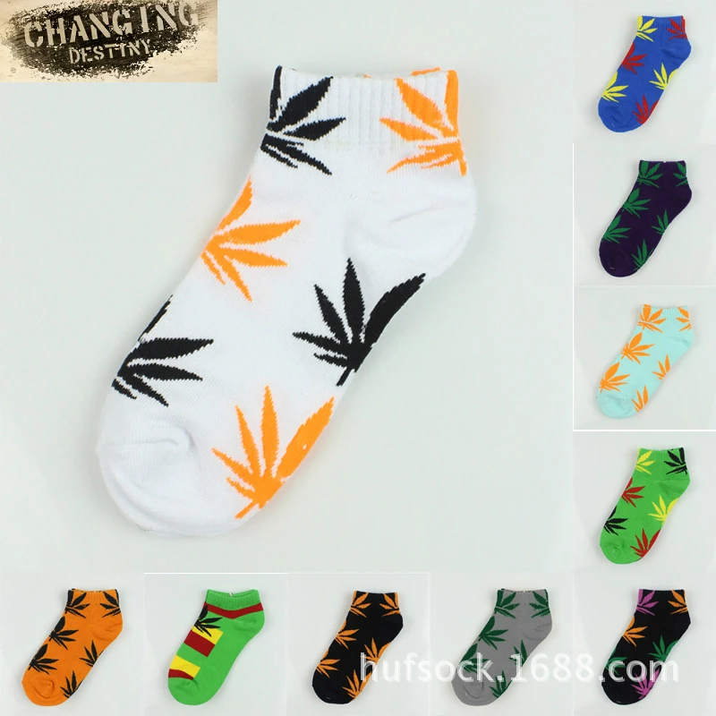 

Adult Cotton Maple Leaf Skate Socks Men and Women Sports Deodorant Anti-friction Sock Stealth Sox