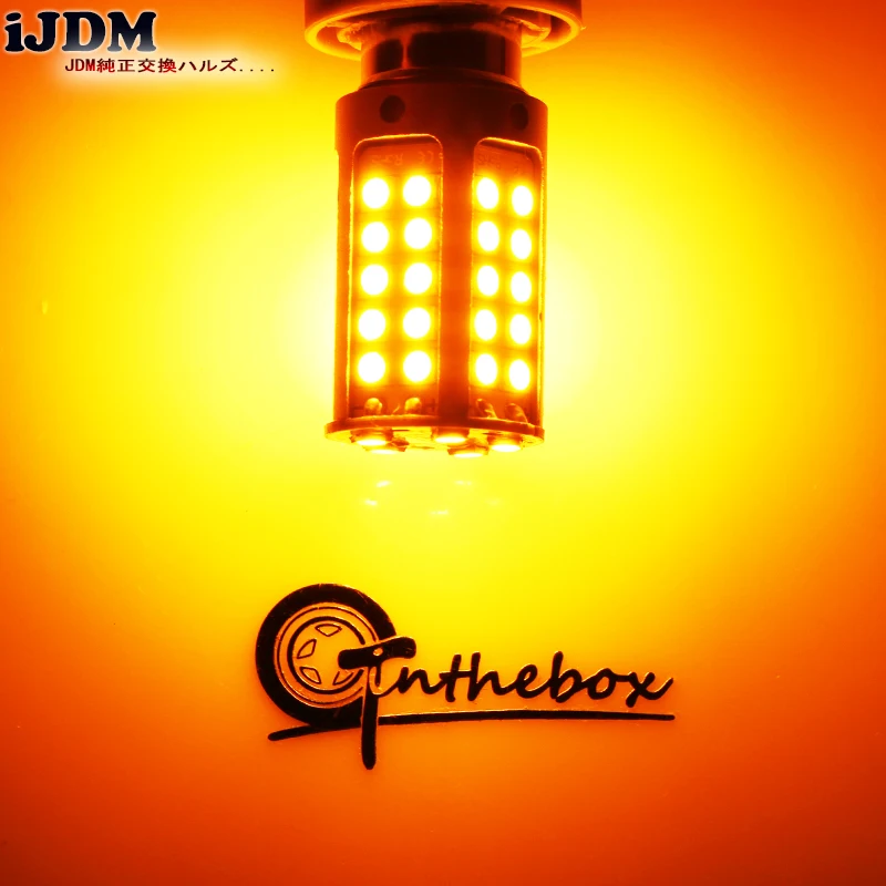 IJDM Canbus без ошибок 7440 светодиодный Hyper Flash W21W T20 55SMD 3030 для 2015 up Cadillac Escalade передний