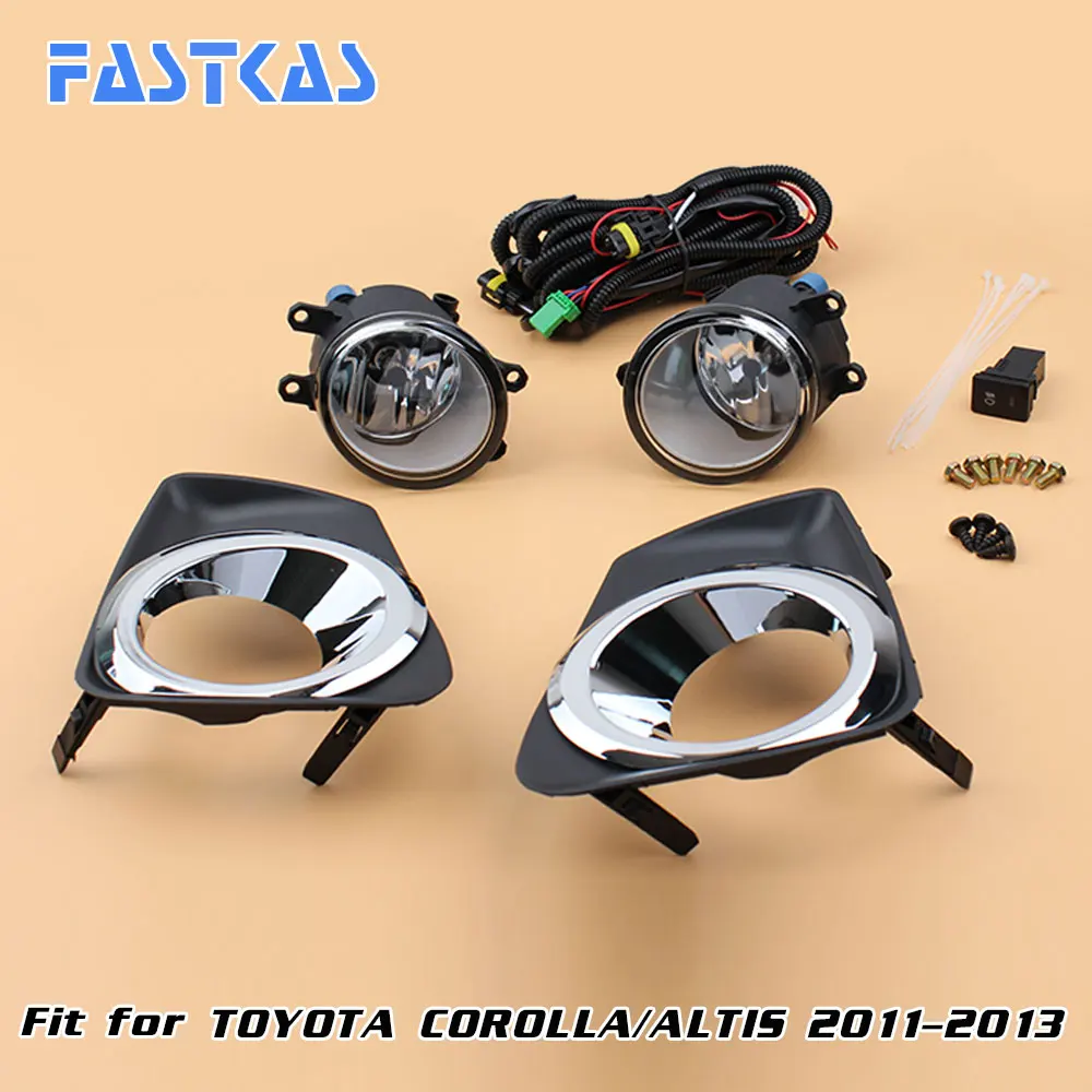 12v Car Fog Light Assembly for Toyota Corolla Altis 2011 2013 chrom Front Left and Right