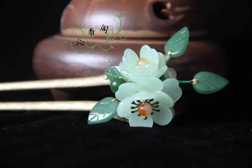 

Qin Xiangge original vintage handmade jewelry flowers twelve flowers hairpin simulation series of Shi Bi secluded Begonia