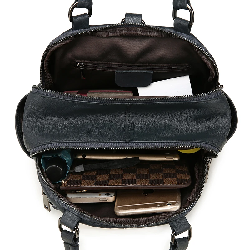 Повседневный женский рюкзак из натуральной кожи, мягкие повседневные женские рюкзаки, Короткая Повседневная Большая сумка, женская сумка с карманом, школьная сумка для девочек