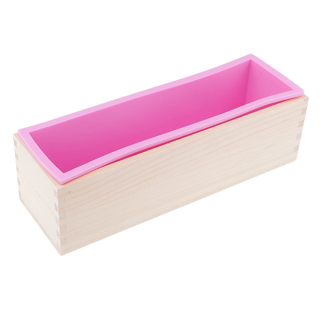 Soap Making Tool Kit Clear 1kg Melt and Pour Soap Base + Silicone Mold Adjustable Wooden Loaf Cutter Box Soap Loaf Cutter Slicer