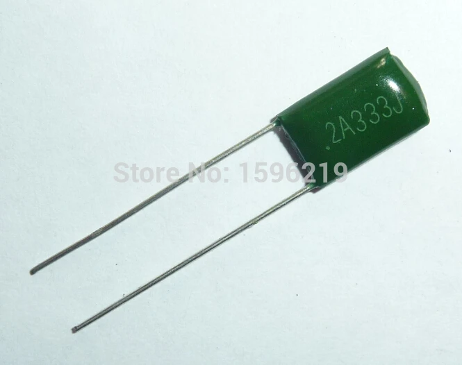 100 шт. лавсановой пленки конденсатор с алюминиевой крышкой, 100V 2A333J 0,033 мкФ 33nF 2A333 5% полиэстеровый пленочный конденсатор