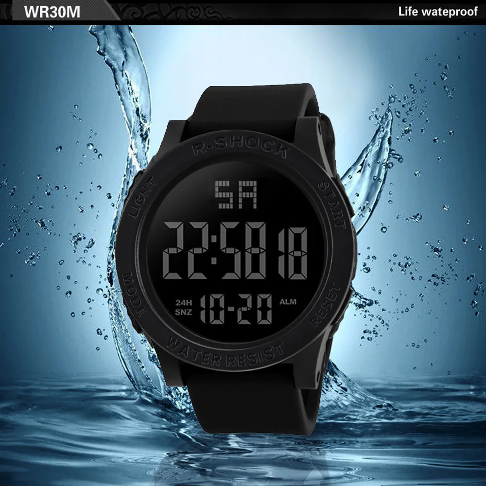 

Luxury Men Analog Digital Military Army Sport LED Waterproof Wrist Watch Luminous wrist watch Luxury brands Business watch A30