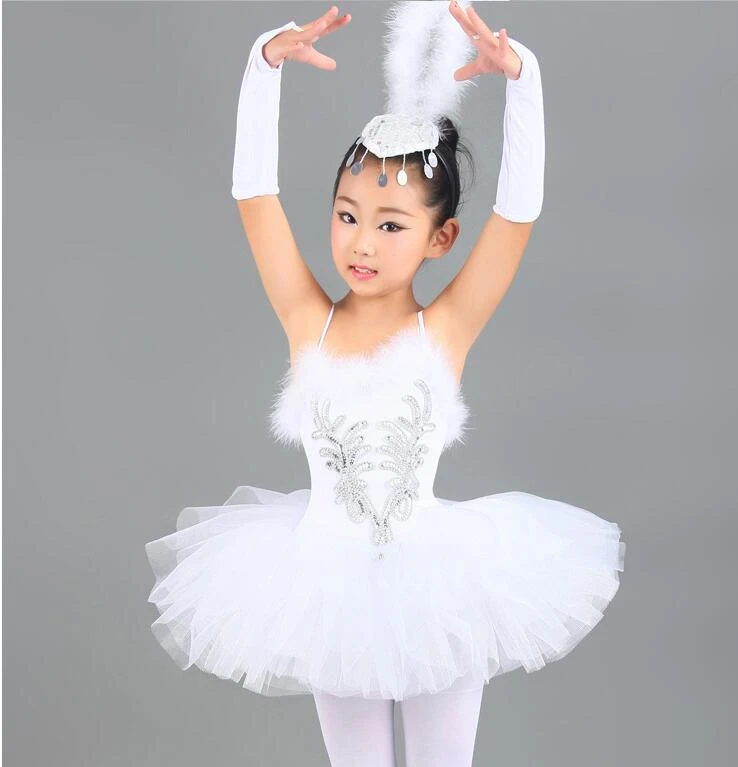 Gallo historia maldición Disfraz de tutú de Ballet con lentejuelas blancas para niñas y niños|Ballet|  - AliExpress