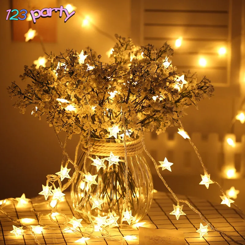 

3M LED Star String Lights LED Fairy Lights Christmas Wedding Decoration Lights Battery Operate Twinkle Lights Starry Lamp
