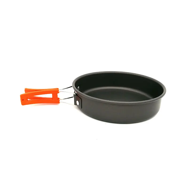 VILEAD acampar al aire libre no sartén antiadherente conjunto maceta tetera combinación 2-3 persona conjunto olla con tetera Doble taza de agua vajilla