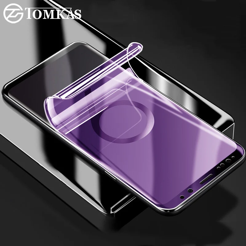 TOMKAS для samsung S8 S9 плюс Экран протектор Мягкий ТПУ пленка передней панели Galaxy S7 Edge Note
