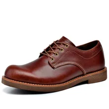 Новинка; Мужская обувь; сезон весна-осень; повседневные кожаные ботинки; Европейская обувь в стиле ретро; мужские ботинки из натуральной кожи; zapatos bots