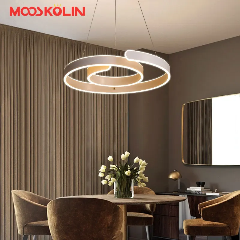 

New design D52cm Modern led chandeliers for living room dining room bar acrylic aluminum body LED Lighting ceiling Lamp fixtures
