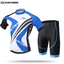 Xintown Профессиональный mtb Велоспорт Джерси нагрудник шорты Наборы для мужчин синий белый велосипедная одежда костюмы мужская команда велосипед Топ нижняя одежда