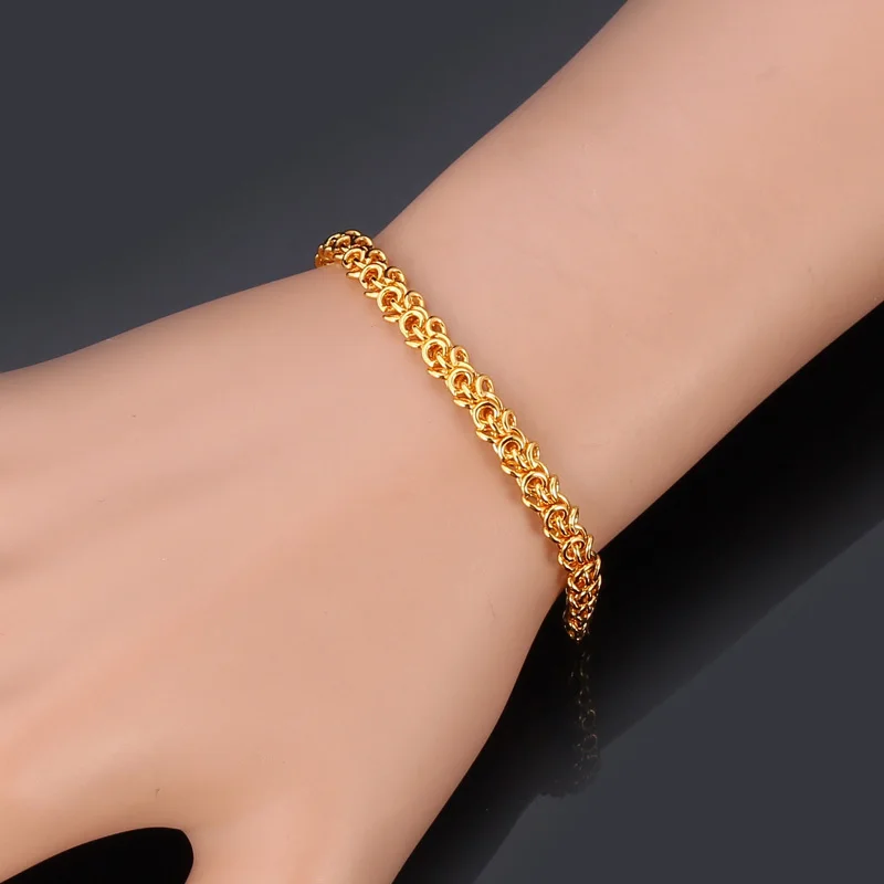 Pulsera Kpop de estilo Simple para hombre y mujer, joyería moda, Color oro amarillo/plata, pulseras y brazaletes de alta calidad, H704|kpop bracelet|bracelet fashionbracelet style - AliExpress