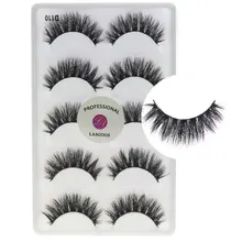 D110 5 пар 3D полосы ресниц толстые поддельные ресницы ручной работы густые ресницы норки макияж ресниц maquiagem LASGOOS