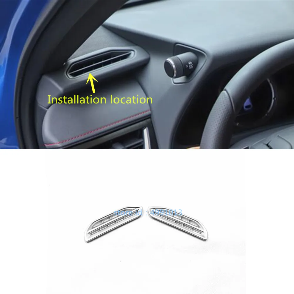 

Car styling garnish frame lamp trim ABS chrome front air conditioning outlet vent 2pcs for Lexus UX 200H 250H 260H 2019 2020