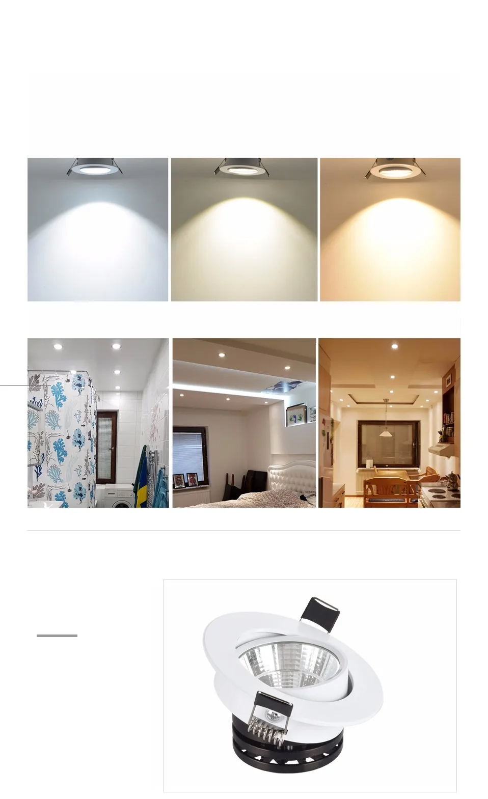 Hot sale 3w 5w 7w 10w cob led downlight dimmable recessed lamp home led epistar spot led kitchen 110v 220v