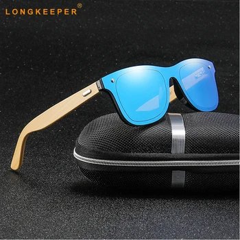 

Brand High Quality Bamboo Sunglasses Men Wooden Mirror Sun Glasses Eyewear Women Driving Vintage Retro Goggles Gafa with case