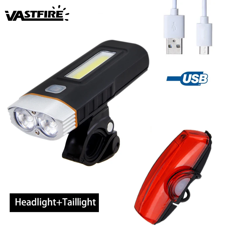 

Waterproof Bike Light 2XM-L T6 Front Handlebar MTB Road Bicycle Headlight Light with Safety Taillight