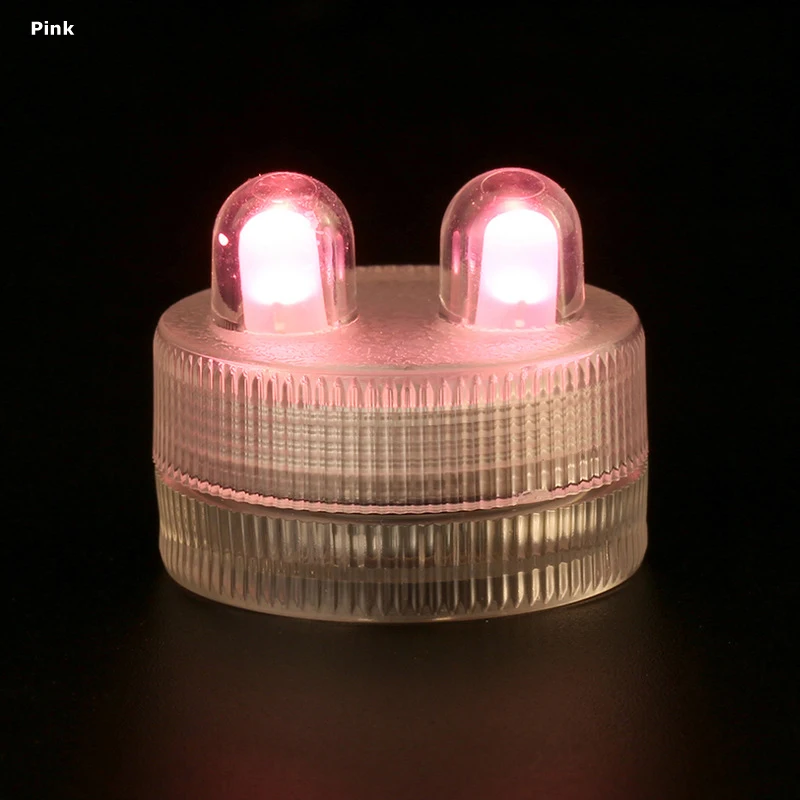 Waterproof double-head LED candle light flameless CR2032 battery powered for wedding Christmas party home decoration   (9)