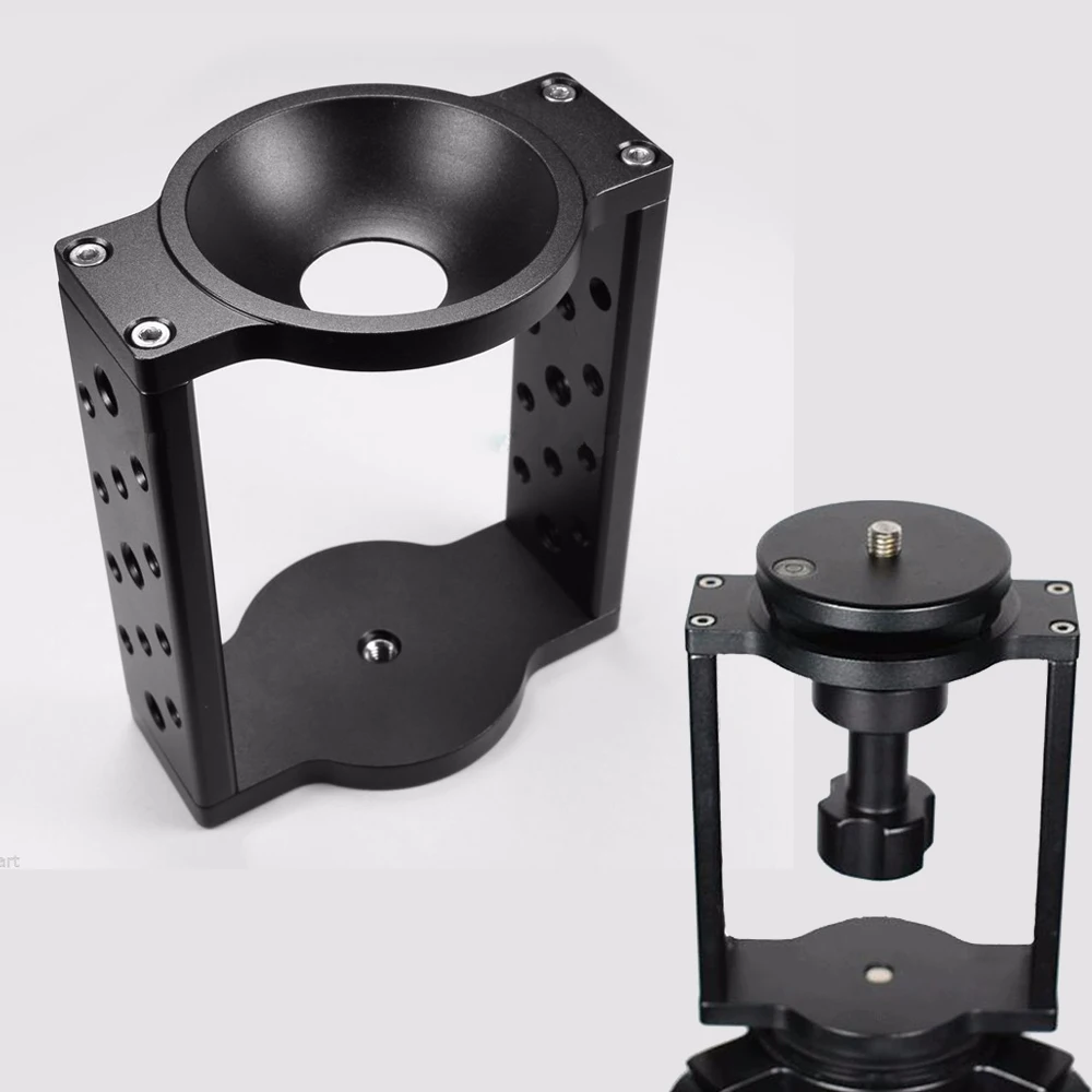 Adaptador de Alumínio Plano para Tigela Conversor Riser para Manfrotto Tripé Vídeo Cabeça Fluida Deslizante de Trilho Dslr Meia Bola 65 mm 75 mm 100 mm