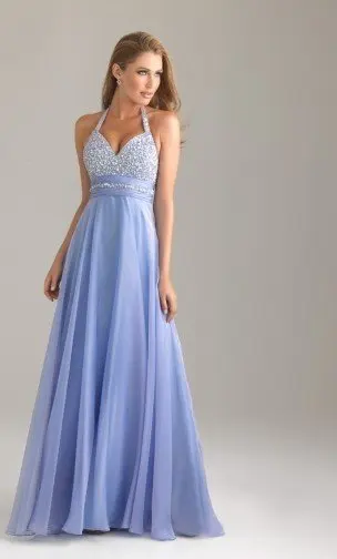 new arrival 2013 Lavender Chiffon Halter V Neck Beading A Line Elegant dresses graduation long | Свадьбы и торжества
