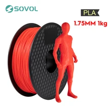 Sovol Filament 1.75mm PLA 1KG/Roll High Quality Plastic Colorful 3D Printing Material Compatible with All 3D Printers and 3D Pen