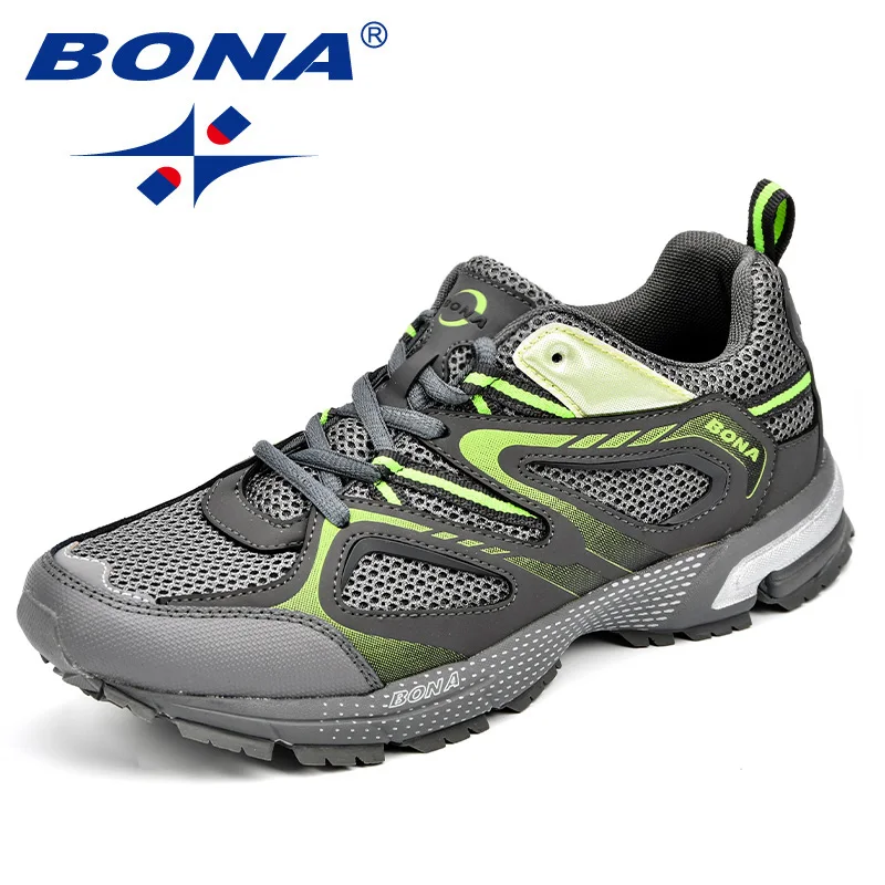 BONA-zapatillas de correr de estilo clásico para hombre, zapatos deportivos de malla dividida, con cordones, para correr al aire libre, envío gratis 2