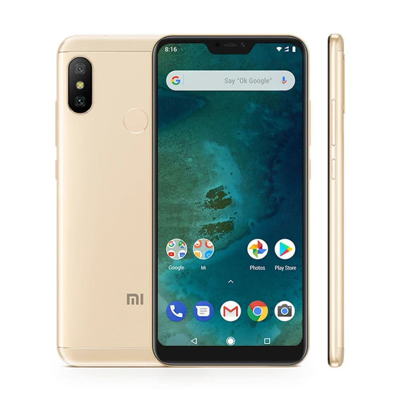 Глобальная версия Xiaomi Mi A2 Lite 4 Гб 64 мобильные телефоны 5 84 дюйма разрешение Full