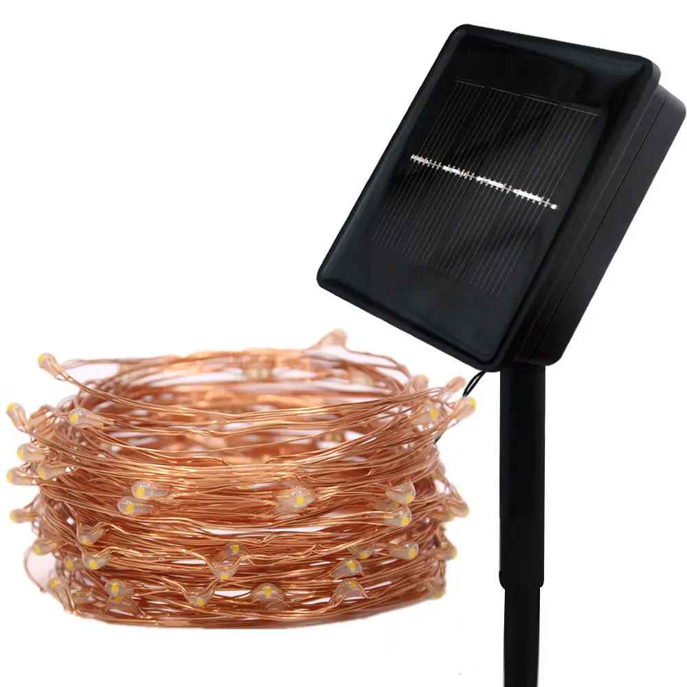 

Solar String Lights 10M 20M Copper Wire Outdoor LED Solar Power Fairy Lights Strip Lamp For Garden Christmas Holiday Decoration