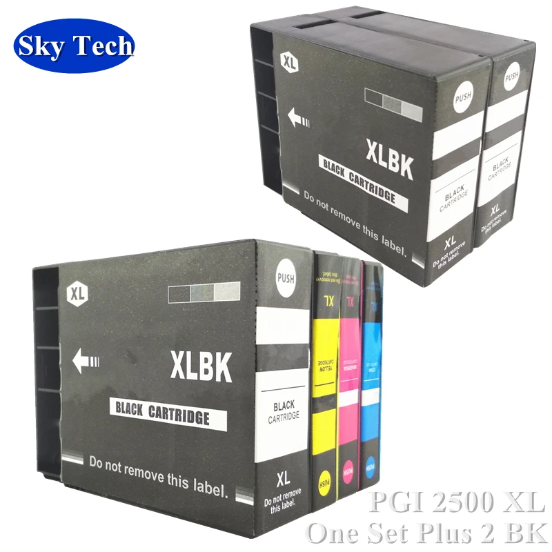 

One Set Plus 2 BK Full Pigment Compatible cartridge For PGI2500 PGI-2500XL , Suit For Canon MAXIFY IB4050 MB5050 MB5350 etc