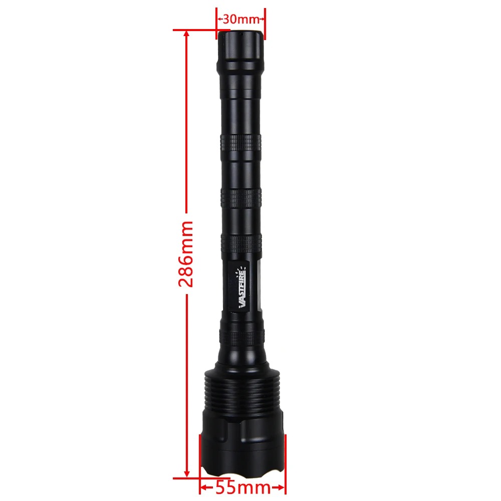 Recarregável + Carregador Lanterna + 3*18650 Vastfire Tactical Caça 5 * Xm-l t6 Led Arma Linterna Modos Bateria 10000lm Luz 20 lanterna + 3*18650 bateria recarregável + carregador