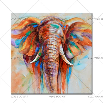 

No Framed Modern Animal strong elephant Hand painted Oil painting on Canvas Wall Decor Home Wall Art Picture elephant Painting