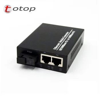 

10/100M fiber optic 1F2E fiber media converter single mode fiber optic to2pcs rj45 media converter