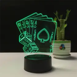 Творческий 3D светодио дный USB лампа украшение 7 цветов Изменение Night Light Xmas для отдыха и вечеринок клуб деко