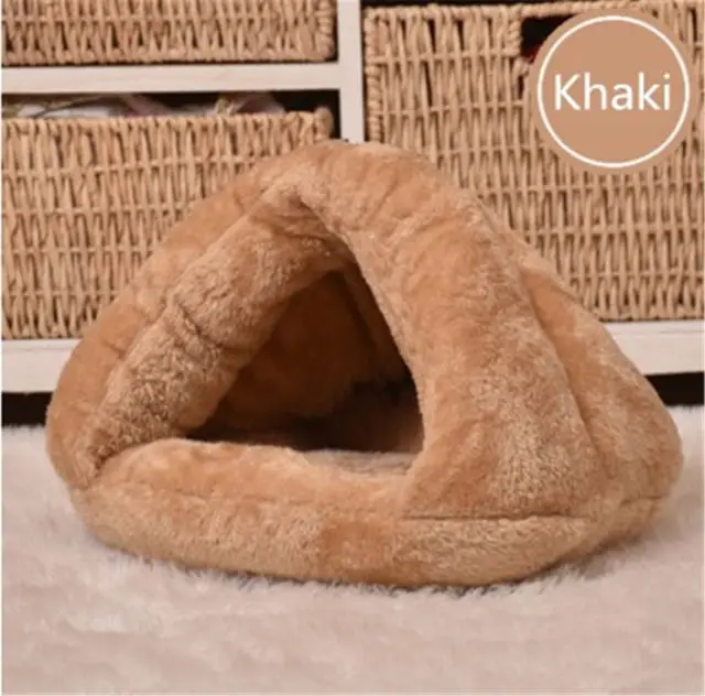 

Pet Cat Igloo Bed Small Dog Soft Nesting Bed Met House Covered S M (M01)