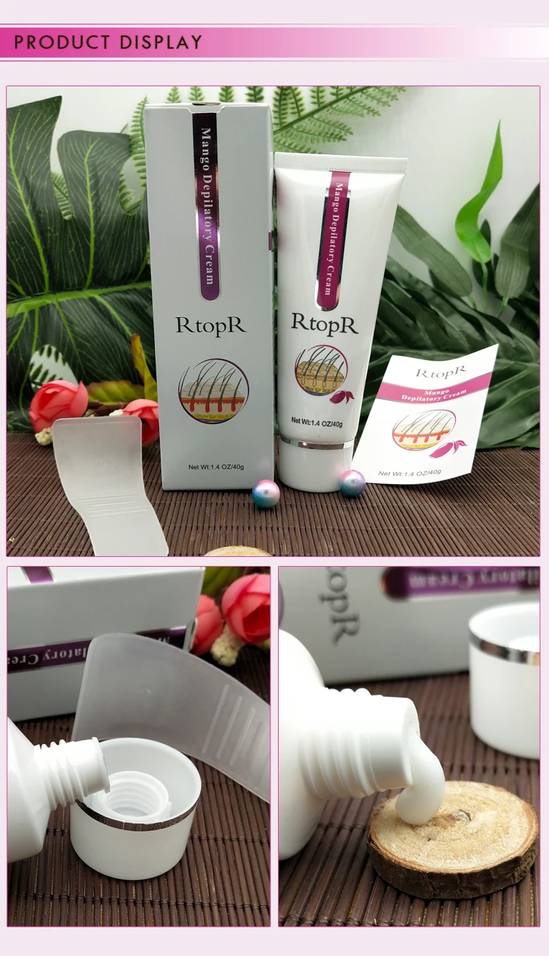 RtopR Mango 40g Hair Removal Cream Legs Armpit Depilatory Gel Pianless Body Cream Effective Longlasting Skin Care Supplies TSLM2