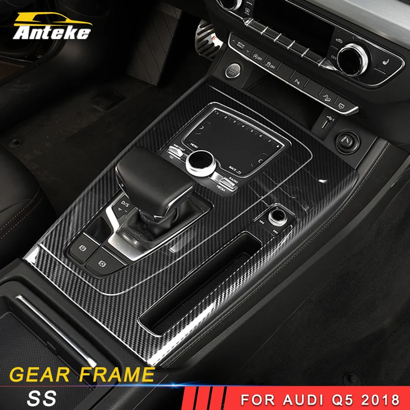 ANTEKE Stainless steel Gear cup holder ring frame trim Cover For Audi