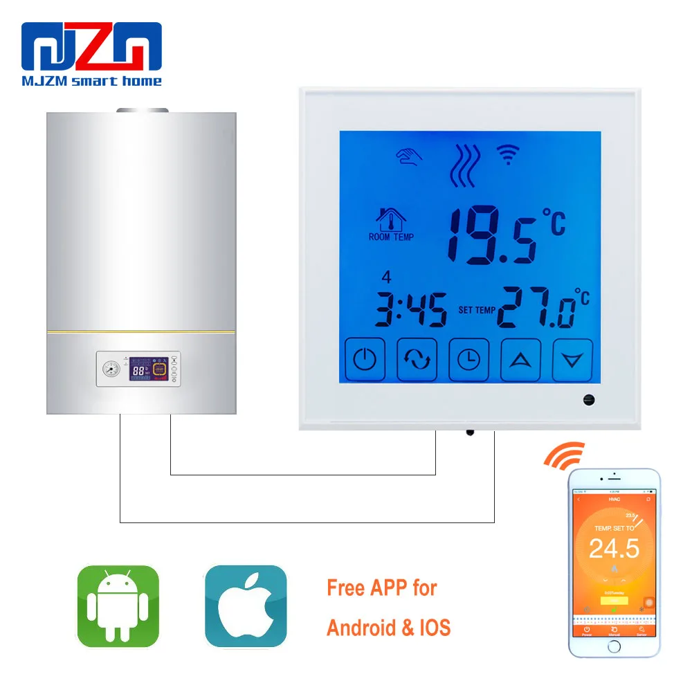 MJZM BGL03 1 WiFi термостат 220В газовый котел нагревательный контроллер цифровой
