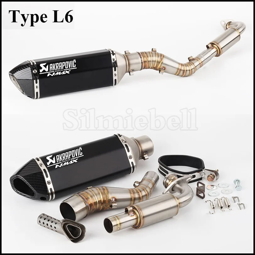 Лазер NMAX Akrapovic мотоцикл глушитель полная система слипоны для Yamaha 125 155 NMAX125 NMAX155 2015