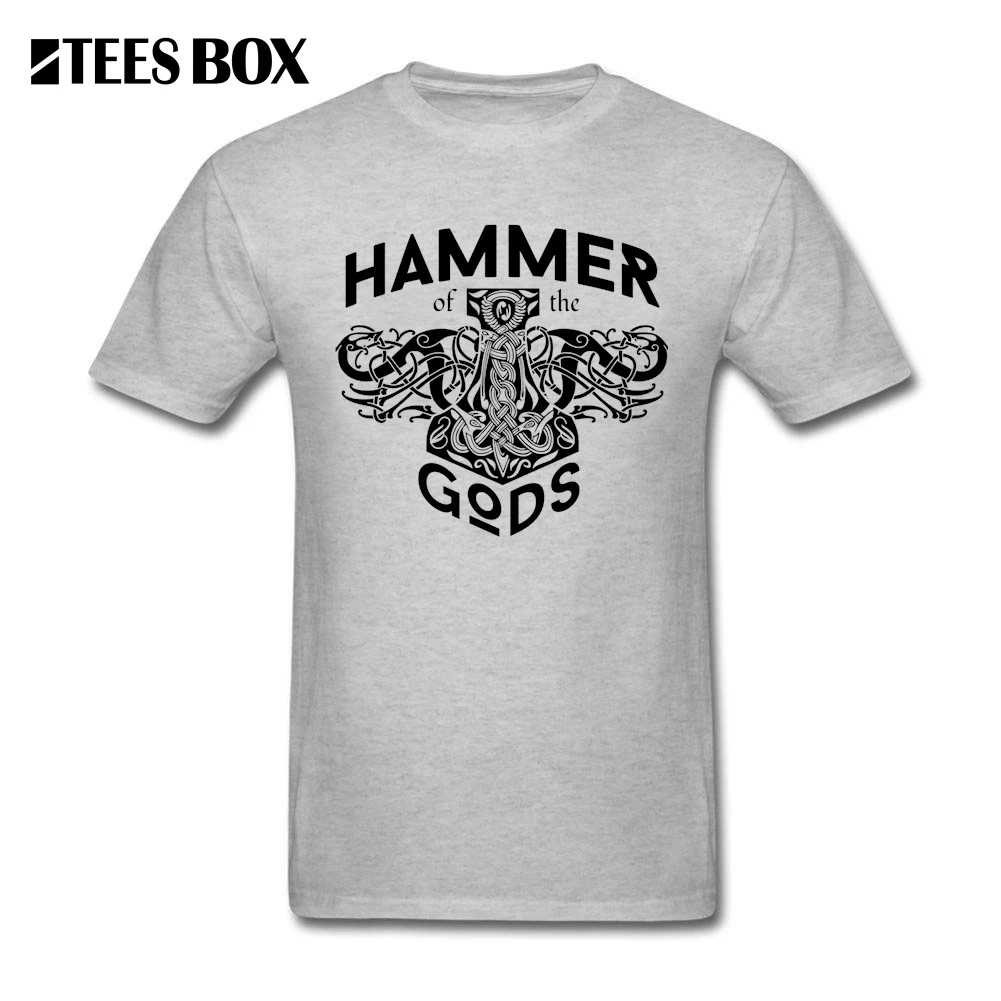 Viking Berserker Hammer Of The Gods Wikinger Schwarz Мужская хлопковая футболка с круглым вырезом и