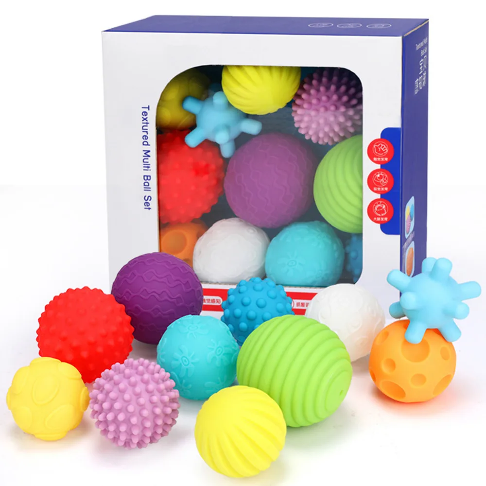 awesome  Baby Toys Hand Grasping Ball Soft Ball Textured Multi Ball Set Develop Baby's Tactile Senses Toy fo
