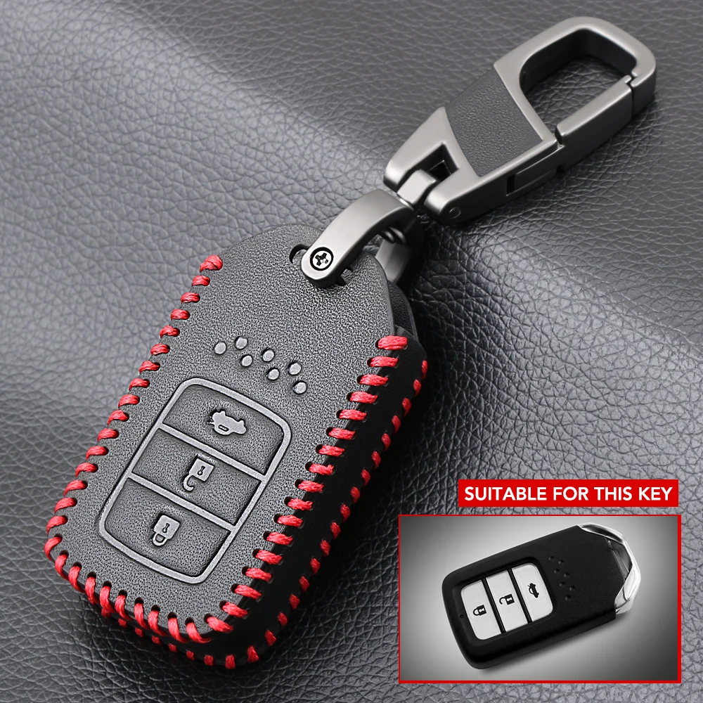 

Key-Shape 3 Button Car Key Case Cover for Honda Accord 9 Crider City 2015 2016 HRV CRV Vezel Spirior Odyssey Civic Fit Jade