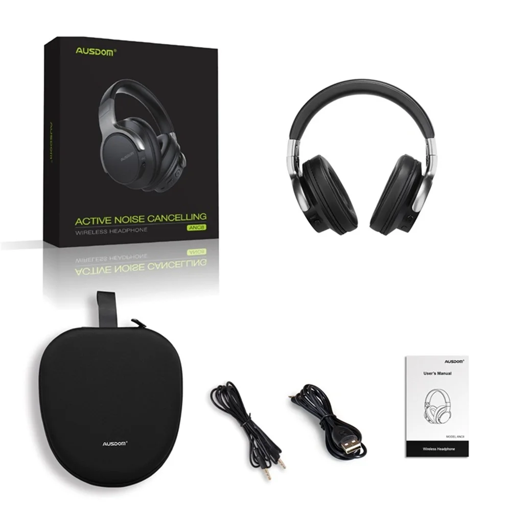 Ausdom ANC8 беспроводные Bluetooth наушники с активным шумоподавлением 20H Playtime Hifi Super Bass