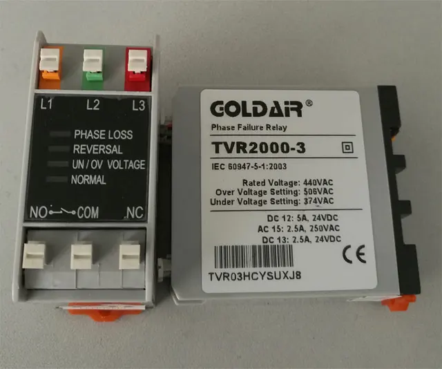 Phase sequence relay TVR2000 3 440V phase loss phase protection relay