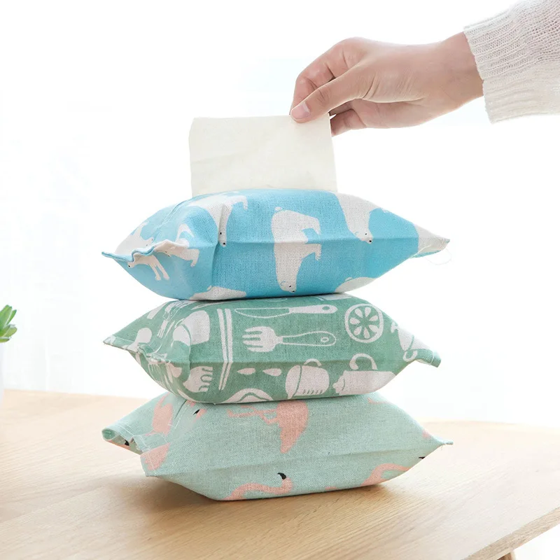 

Cloth Tissue Box Storage Box Towel Creative Tissue Pumping Creative Paper Bags for Living Home Decorations Baby Wipes Box