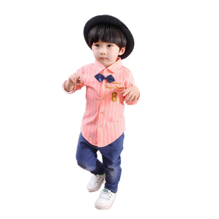 

The spring of 2017 the new baby long sleeve shirt suit children trouser suit the 1-2-3-4