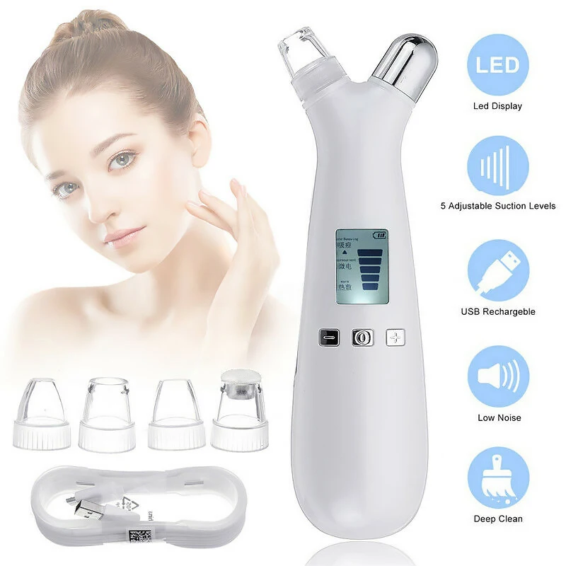 

Electric Blackhead Remover Facial Skin Pore Cleanser with Replaceable Heads